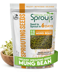 Nature Jim's Mung Bean Sprouting Seeds 16 oz front view