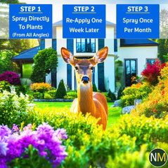 Nature's MACE Deer & Rabbit Repellent application on plants