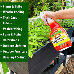 Nature's MACE Squirrel Mace Repellent 40 oz in a garden setting