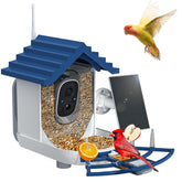 NAVFS Smart Bird Feeder with camera, indigo blue