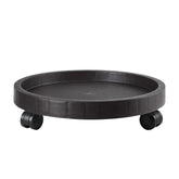 NAZKAEN 14.2 Inch Plant Caddy Brown Plastic Front View