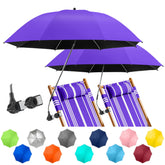 NBtoUS 2-pack chair beach umbrella purple front view