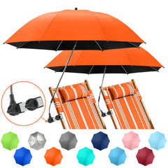 NBtoUS 2 Pack Chair Umbrella, orange, front view