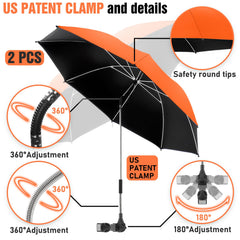 NBtoUS Chair Umbrella in a camping setting