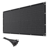 NC 6' x 50' Heavy Duty Black Privacy Screen Fence front view