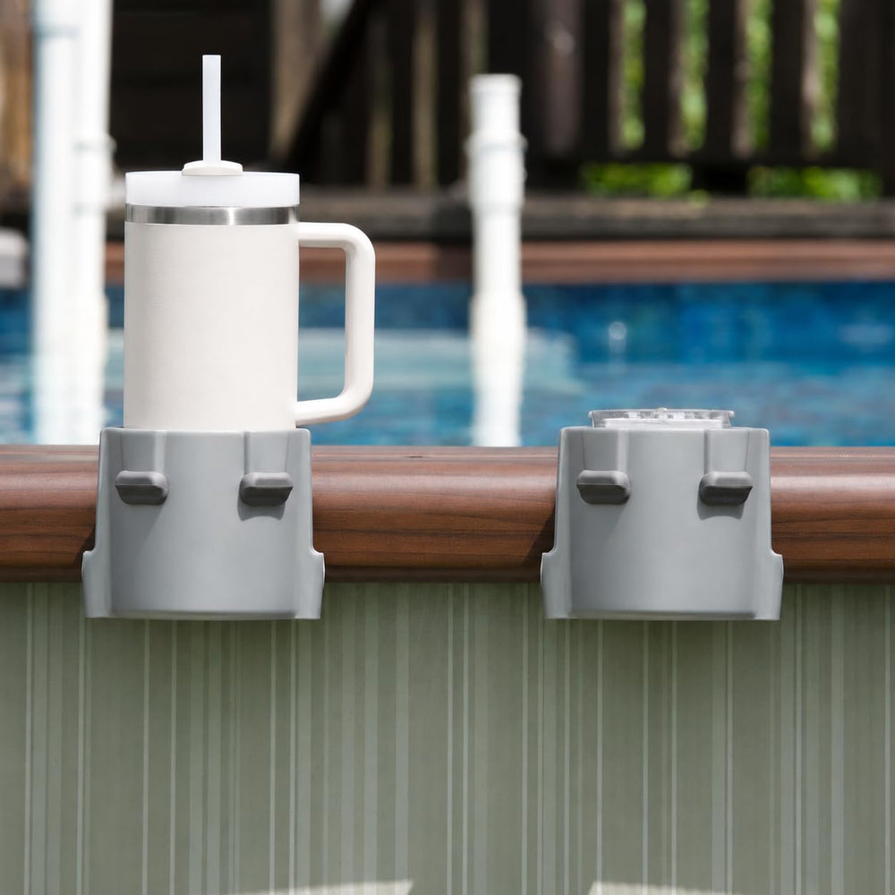 ND Premium Design poolside cup holder grey front view