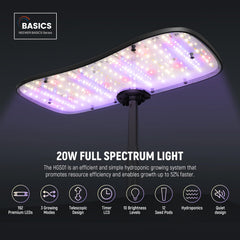 NEEWER Hydroponics Growing System with adjustable light panel