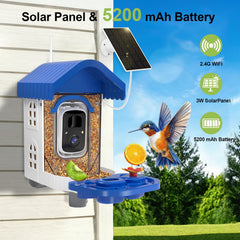 NEEZUKAR Smart Bird Feeder mounted on a tree