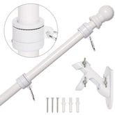 NELXINJO 5FT stainless steel flag pole kit front view