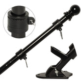 NELXINJO 6FT black stainless steel flag pole kit with bracket
