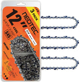 NEO-TEC 12 Inch chainsaw chain pack of three with orange colour