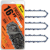 NEO-TEC 16 Inch chainsaw chain front view with orange colour