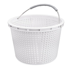 Neowah 8-inch pool skimmer basket front view with white finish