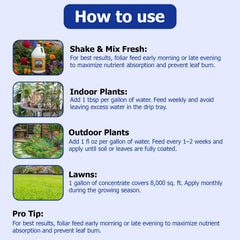 Neptune's Harvest Fish Fertilizer 2-4-1 in a garden setting