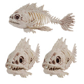 NEROSUN Halloween Fish Skeletons 10-inch set of 3 in white