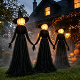 NEROSUN Halloween Witches Decorations outdoor set of 3, glowing faces