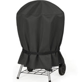 NettyPro Charcoal Kettle Grill Cover front view with adjustable straps