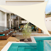 Neween 10' x 10' x 14' Beige Shade Sail front view