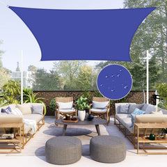 Neween Waterproof Sun Shade Sail 10'x16' blue canopy front view