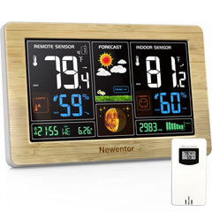 Newentor Weather Station front view with color LCD display