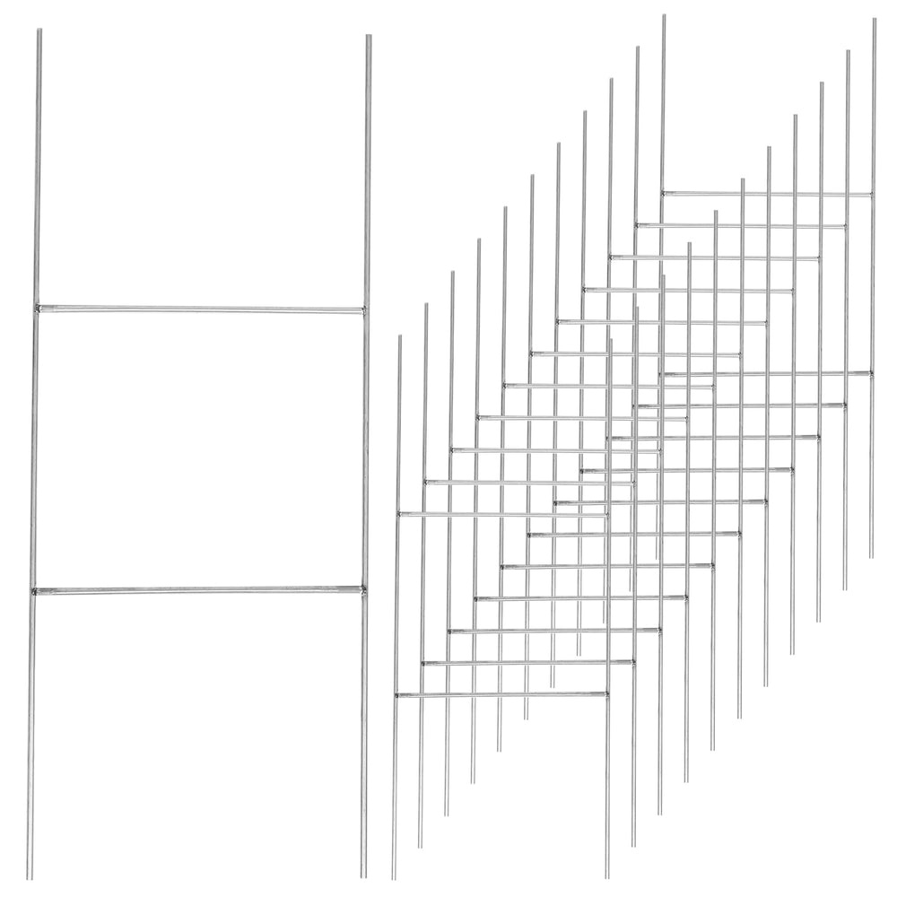 Newflager Heavy Duty Metal H Frame Wire Stakes, pack of 12