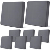 Newwiee 8 pcs dark gray patio cushion covers front view