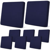 Newwiee 8 Pcs Navy Patio Cushion Covers front view
