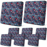 Newwiee 8 pcs patio cushion covers in retro floral pattern front view