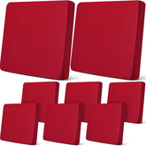 Newwiee 8 pcs patio cushion covers in wine red, front view