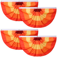 Newwiee Thanksgiving Fall Bunting 4 Pcs red flags front view