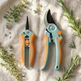 NEXON 8-inch bypass pruning shear, blue handle, close-up
