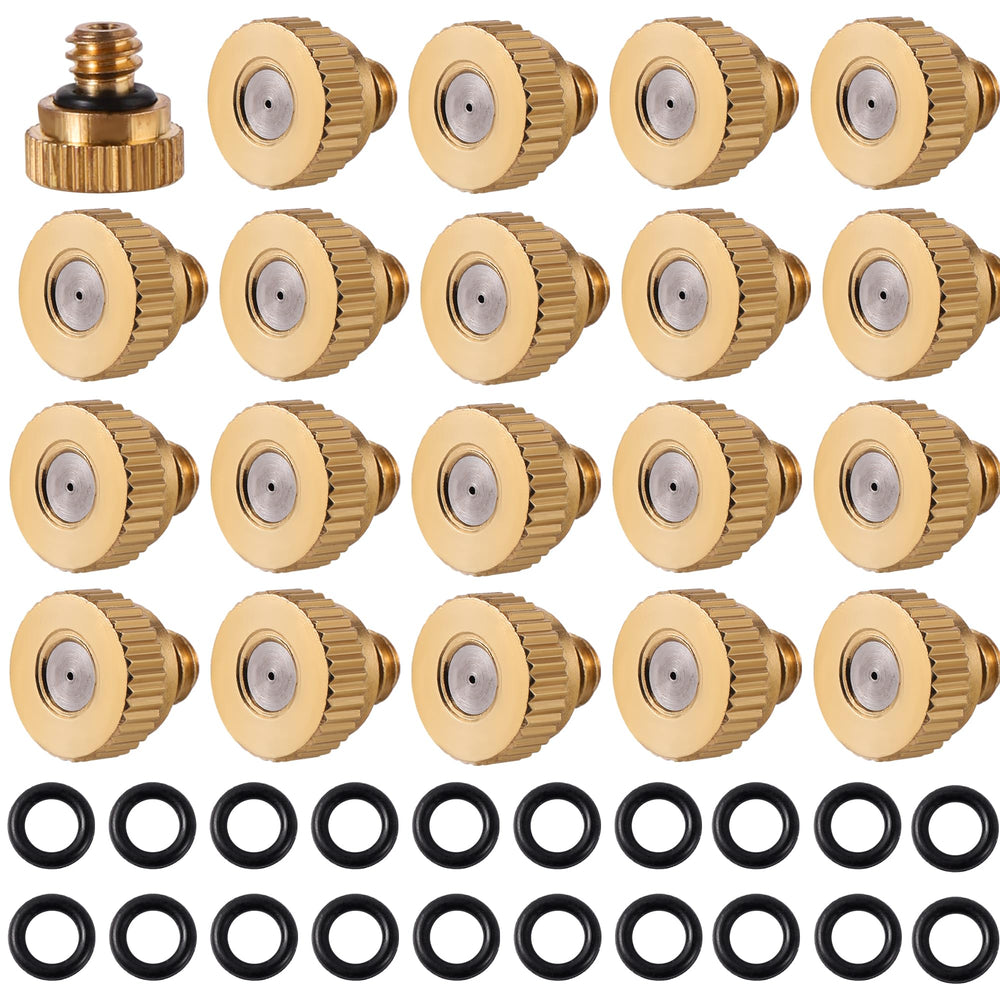 NFAMRZCAR 20 Pack Brass Misting Nozzles with O Rings