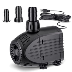NFESOLAR Ultra Quiet Submersible Water Pump black model front view