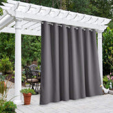 NICETOWN Outdoor Curtain 100"W x 95"L Grey front view