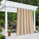 NICETOWN Outdoor Curtain Biscotti Beige front view