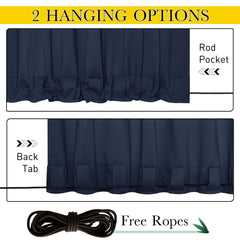 NICETOWN Outdoor Curtain showcasing versatile hanging options