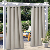 NICETOWN Outdoor Curtains Natural color front view