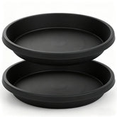 NIMYAU 2 Pack Plant Saucer 16 Inch black front view