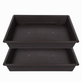 NIMYAU Square Plant Saucer 14 Inch brown front view