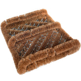 NINAMAR Coir Boot Scraper Door Mat front view, 13 x 12 inch