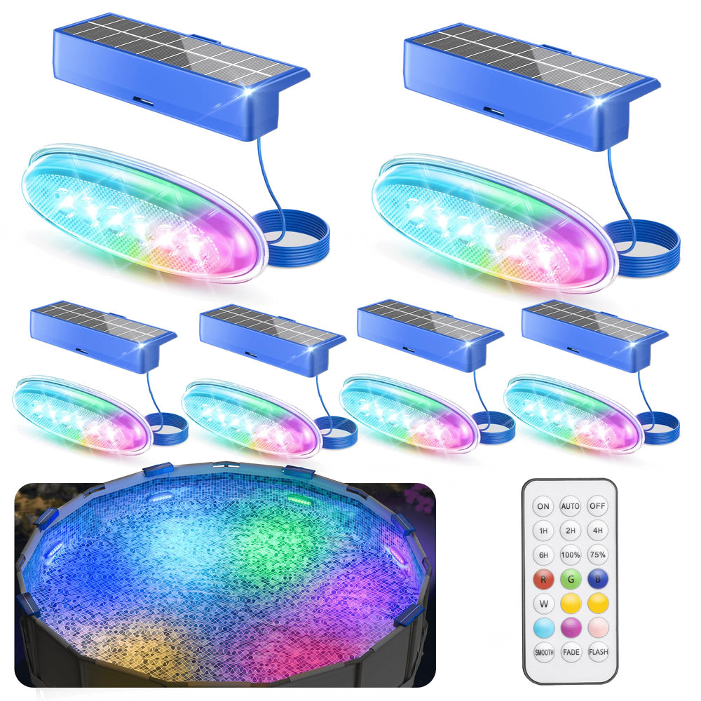 NIORSUN Solar Pool Lights - Blue LED front view