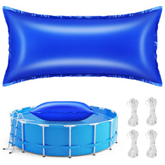 Niuyhe 4x8 ft pool pillow inflated with tether ropes