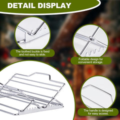 NLOYCOR Roasting Rack compact storage folded flat