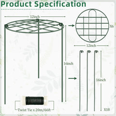 NNG Peony Cage side view with green powder coating
