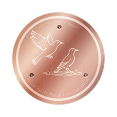 NOKOXIN Bird Bath Copper Disk front view showing design and size