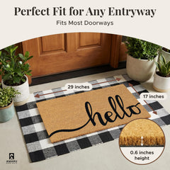 Non-slip backing of AMARU Coir Welcome Mat