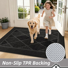 Non-slip backing of BEQHAUSE Dirt Trapper Door Mat