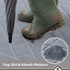 Non-slip backing of the BEQHAUSE Dirt Trapper Doormat