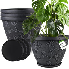 Nooulap 16 inch Imitation Magnolia Plant Pot front view