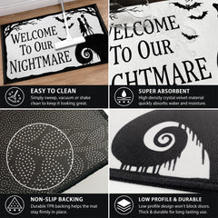 Noravexil Halloween Door Mat in a bathroom setting